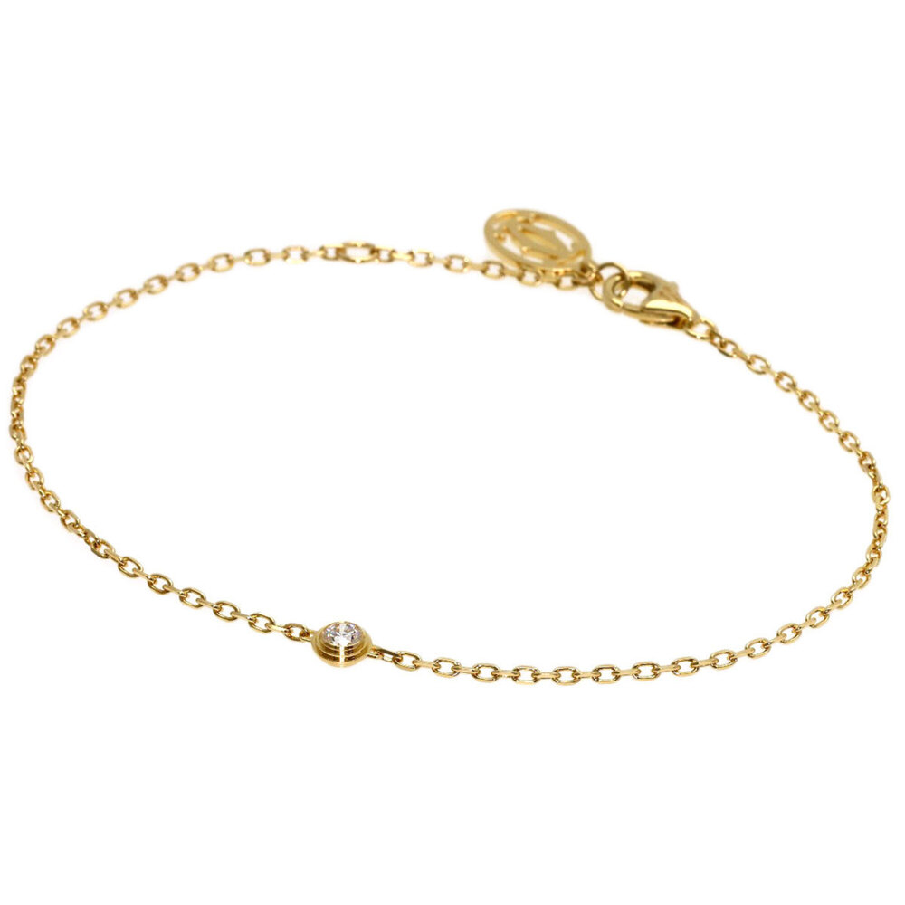 CARTIER 18k Gold Diamond Charm Bracelet